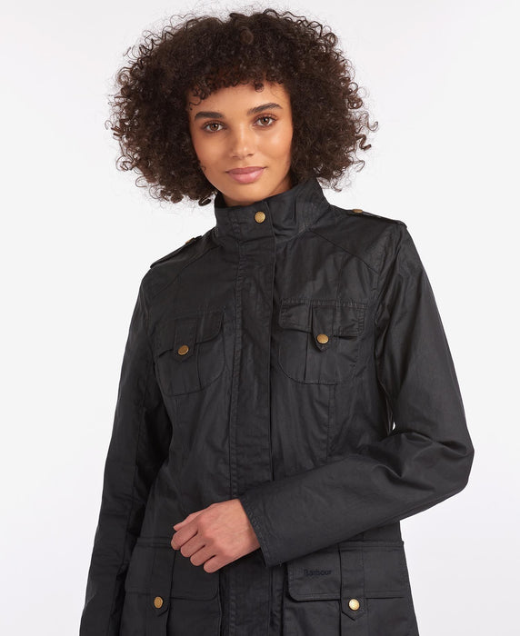 Barbour Defence Light Weight Waxed Jacket  - Navy