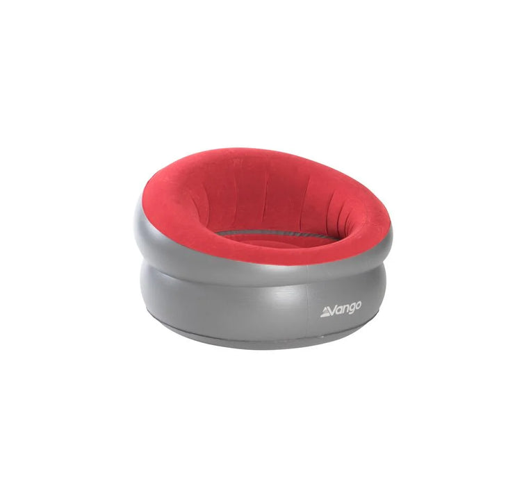 Vango Inflatable Donut Flocked Chair - Carmine Red