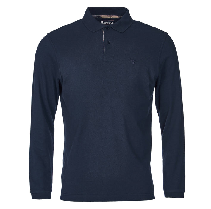 Barbour Essential L/S Mens Sports Polo - Navy