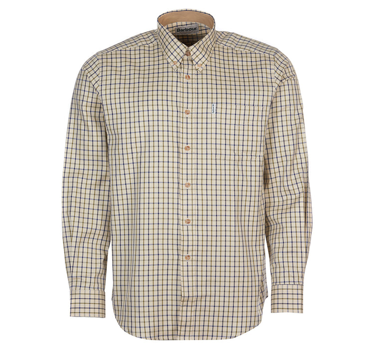 Barbour SP Tattersall Mens Shirt - Navy/Olive
