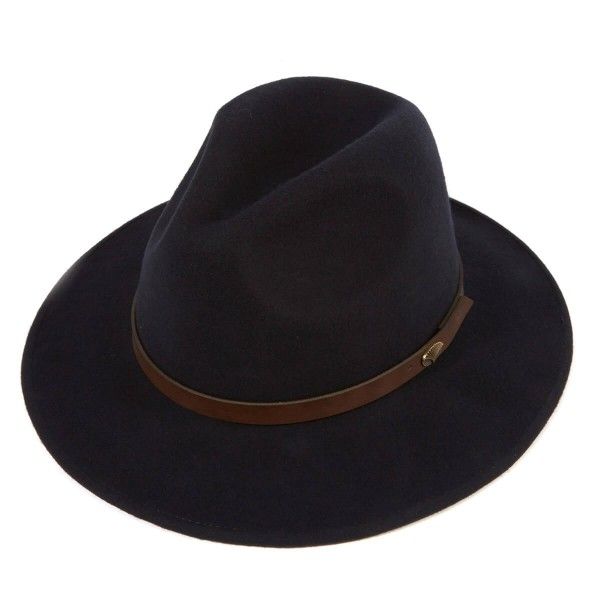 Christys' London Crushable Wool Felt Safari Hat - Navy