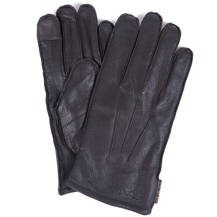 Barbour Bexley Leather Mens Gloves - Chocolate