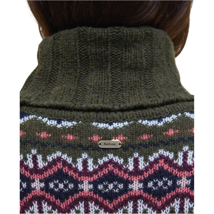 Barbour Helen Fair isle Roll-Neck Jumper - Olive Multi