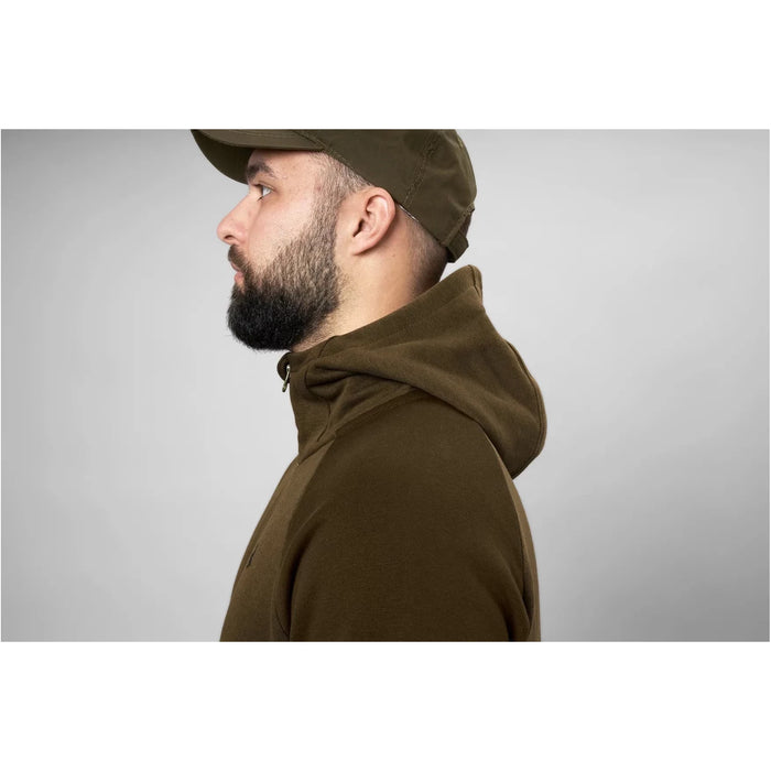 Seeland Cross Hoodie With Zip - Dark Olive