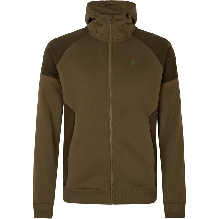 Seeland Cross Hoodie With Zip - Dark Olive