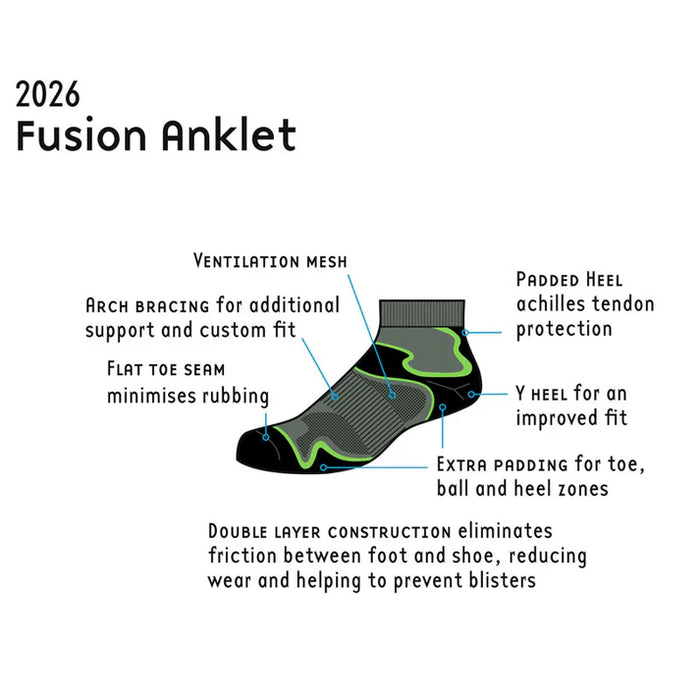 1000 Mile Socks - Fusion Anklet Ladies