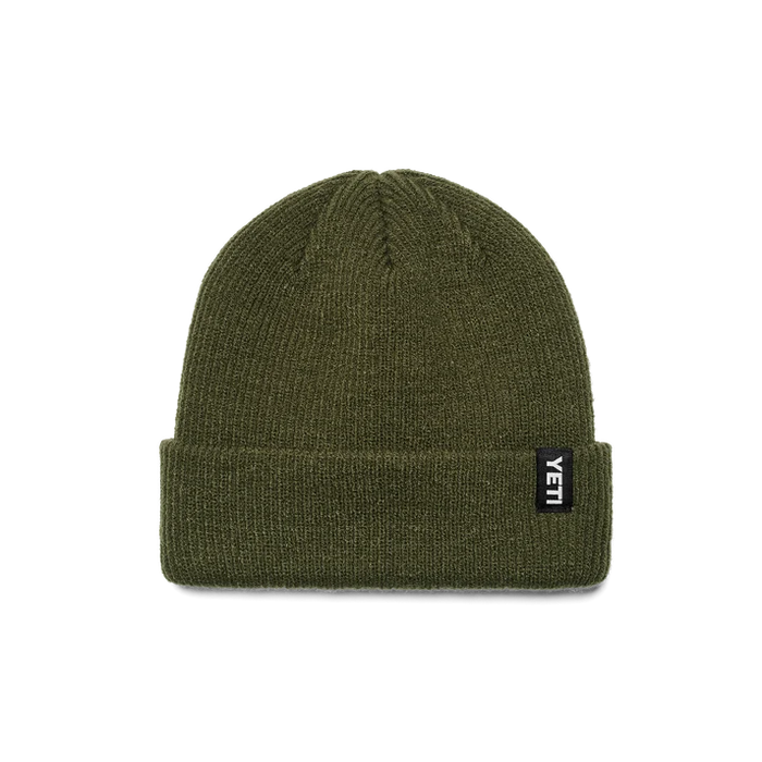 YETI Logo Badge Beanie - Olive