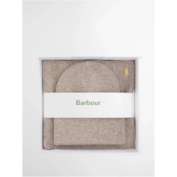 Barbour Winona Beanie and Scarf Gift Set - Taupe