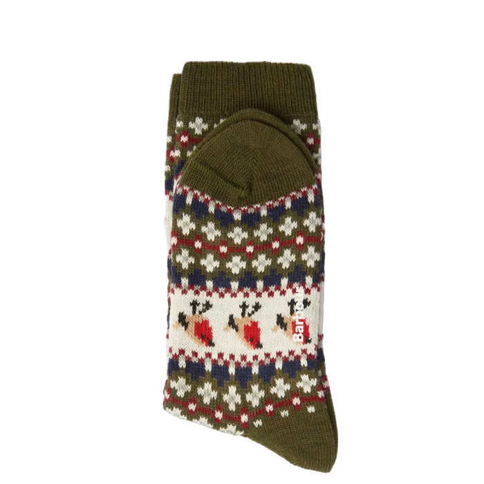 Barbour Robin Fair Isle Socks - Olive
