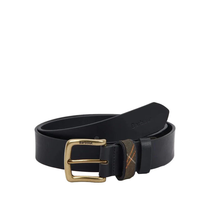Barbour Esk Leather Belt - Classic Black