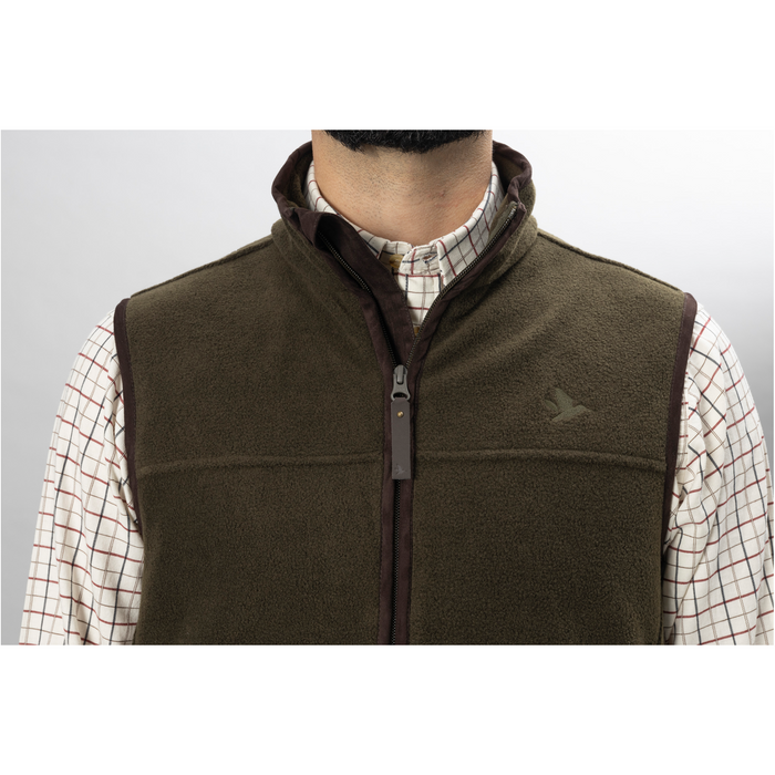 Seeland Woodcock Earl Fleece Waistcoat - Pine Green Melange