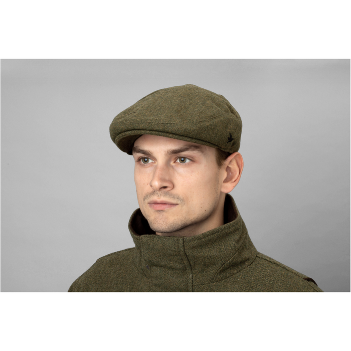 Seeland Hillside Sixpence Flat Cap - Moss Green