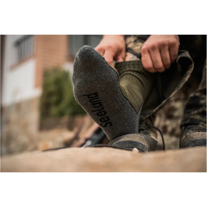 Seeland Hunters  Field Socks Pine Green/ Dark Grey  3 Pk