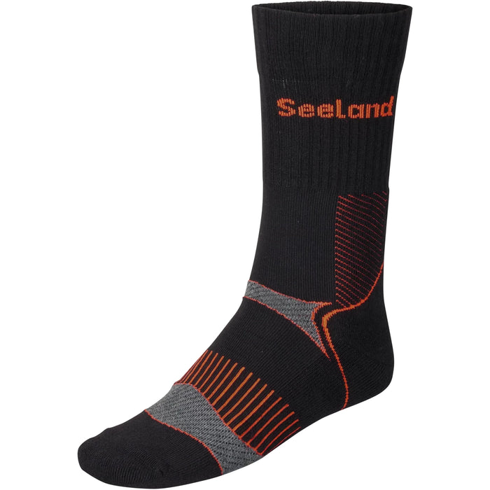 Seeland Field Coolmax - Black/Dark Grey  2 Pk Socks