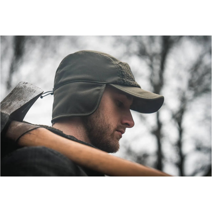 Seeland Teddy Fold Down Cap - Pine Green