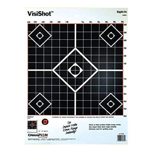 Champion VisiShot Sight In Target 10 Pack