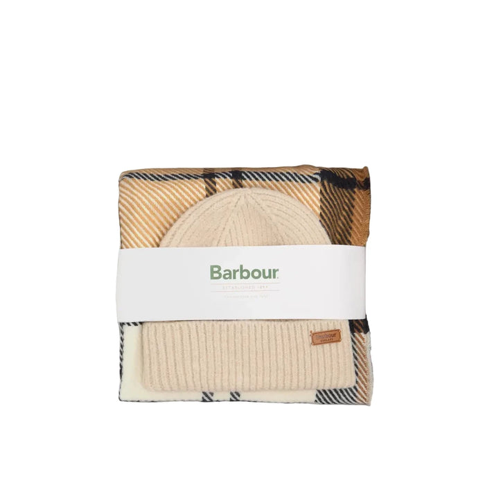 Barbour Pendle Beanie & Blair Scarf Gift Set - Hessian Navy