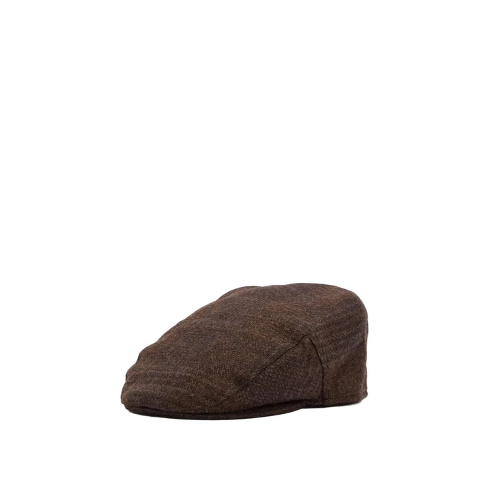 Barbour Deveron Tweed Flat Cap - Coffee