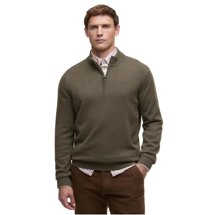 Barbour Kelson Half-Zip Jumper - Olive