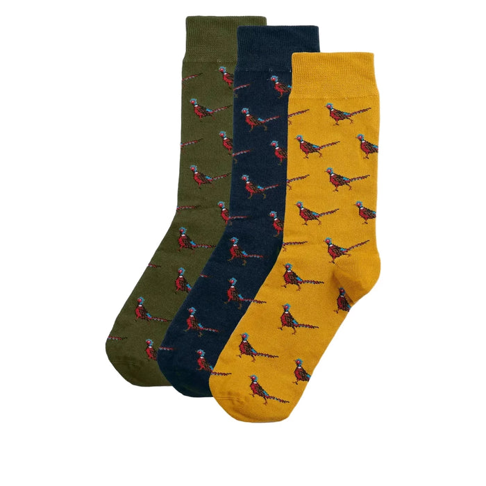Barbour Pheasant Socks Giftset - Forest Mist
