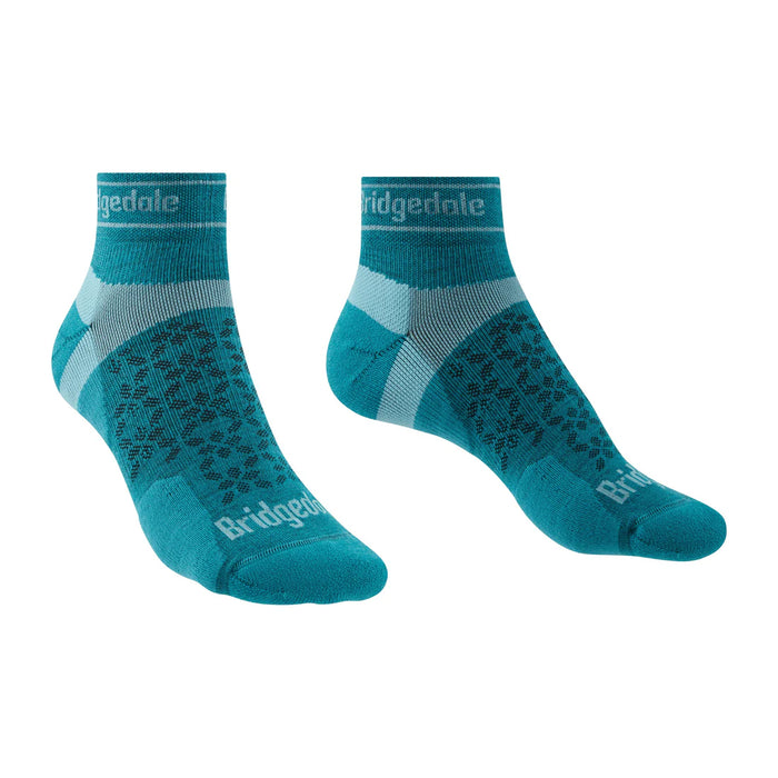 Bridgedale Trail Run Socks   Low Height Ladies Teal