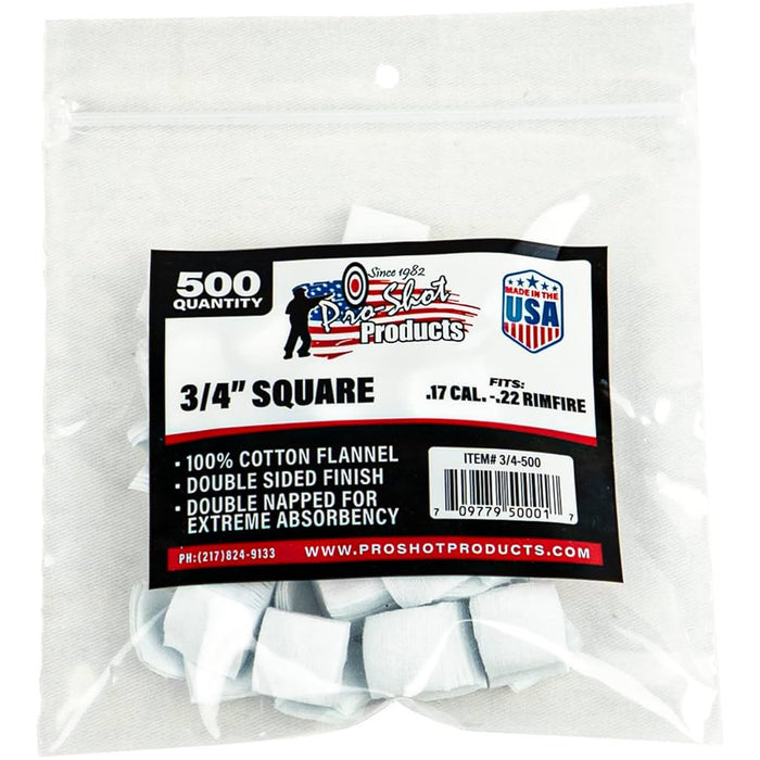 Pro Shot 3/4 Inch Square Patches 500 Pack