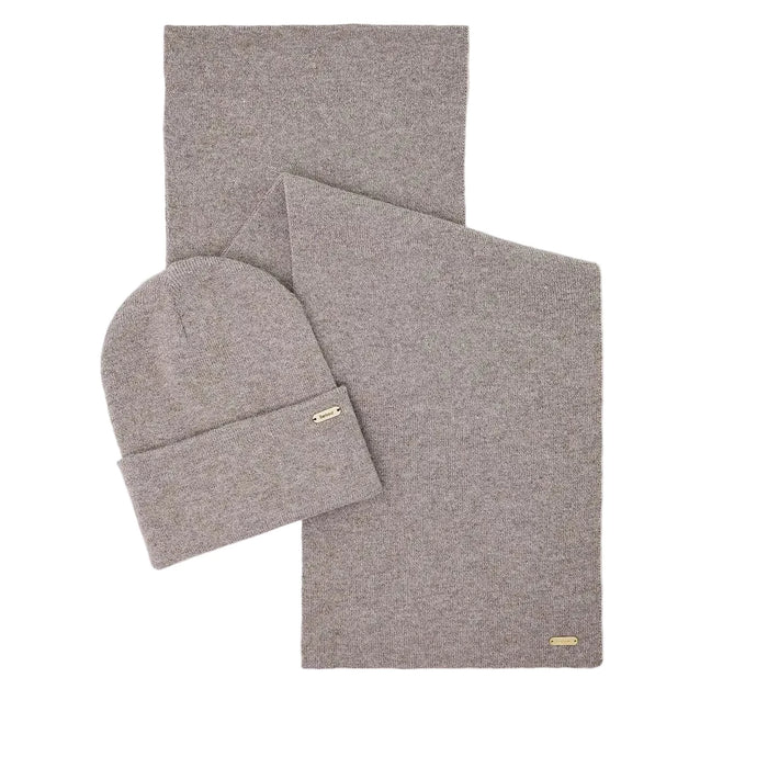 Barbour Winona Beanie and Scarf Gift Set - Taupe