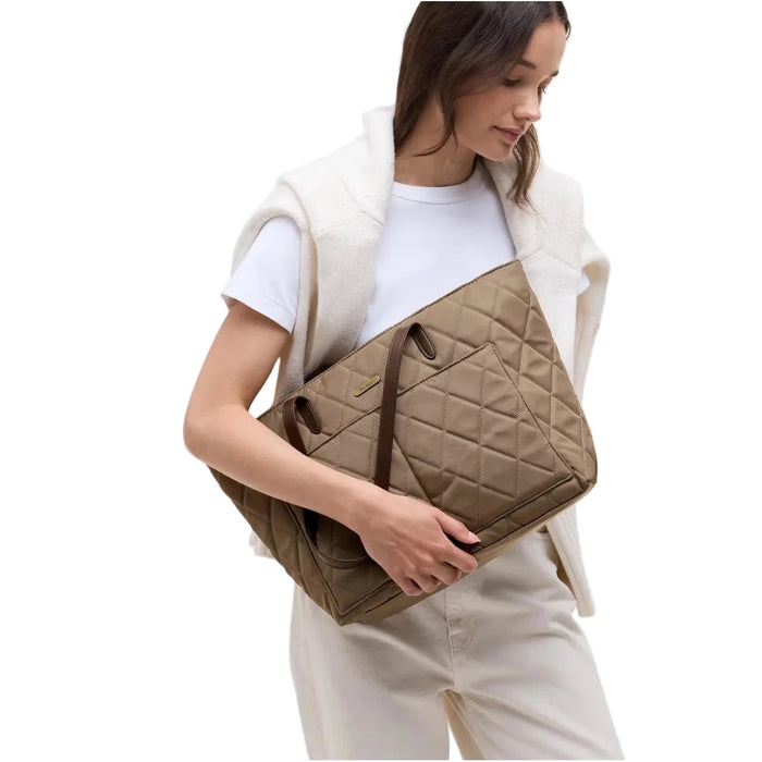 Barbour Quilted Tote Bag - Sand