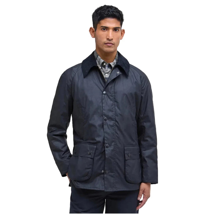 Barbour Ashby Waxed Jacket - Navy