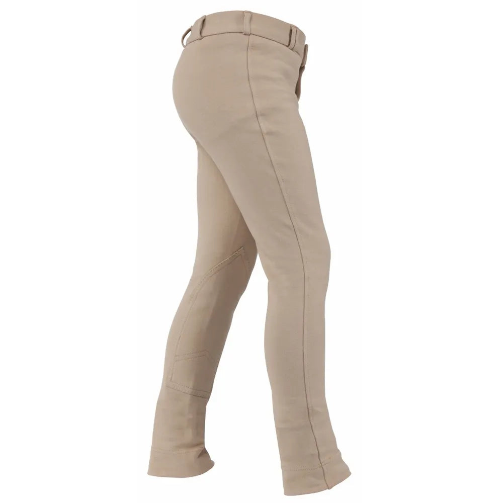 Shires Wessex Kinder-Reithose - Stretch Beige/Navy/Rosa Für Junge Reiter