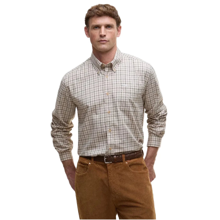 Barbour Bank Regular Long-Sleeved Shirt - Dark Ecru