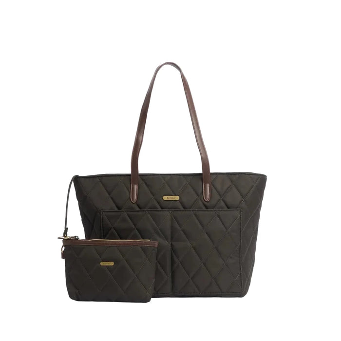 Barbour Quilted Tote Bag - Olive