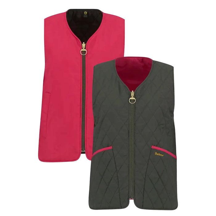 My Barbour Icon Reversible Quilted Liner - Sage/Zeni Pink
