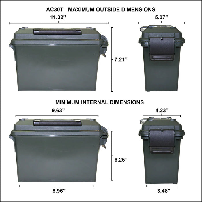 MTM Ammo Can 30 Caliber TALL  AC30T