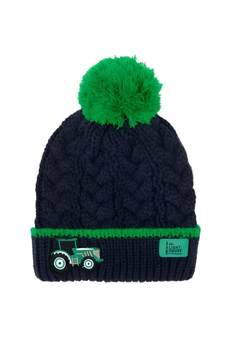 Lighthouse Bobbie Hat Green  Tractor