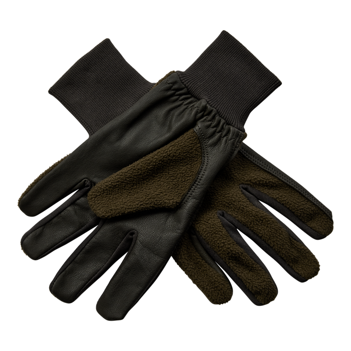 Deerhunter Fleece Gloves With Leather - Art Green 8761