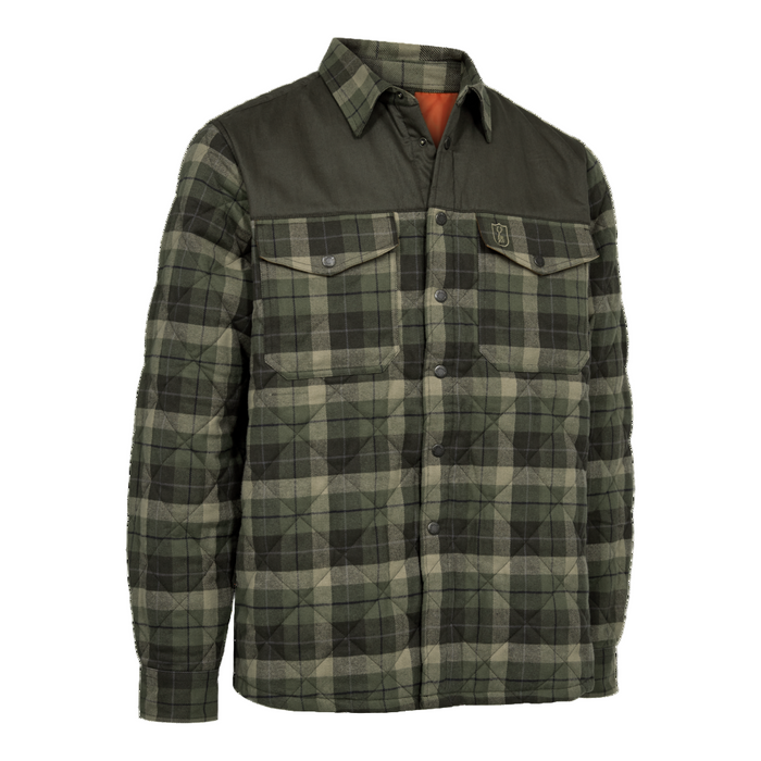Deerhunter Elbert Padded Shirt Jacket - Green Check 5684