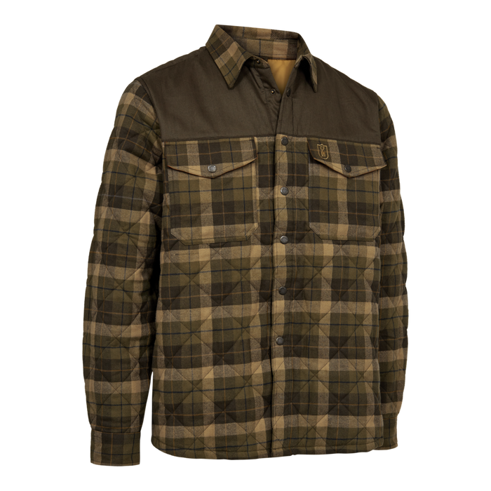 Deerhunter Elbert Padded Shirt Brown Check  5684