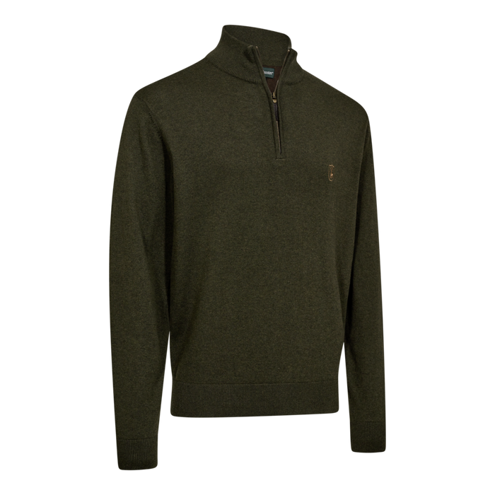 Deerhunter Harrington 1/2 Zip Knit  - Forest Ember Melange    8119
