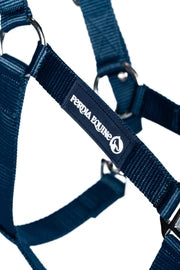 Ferdia Equine Padded Head Collar - Navy