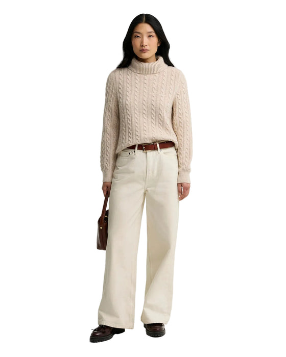Barbour Ambleside Cable Knit Jumper -  Oatmeal