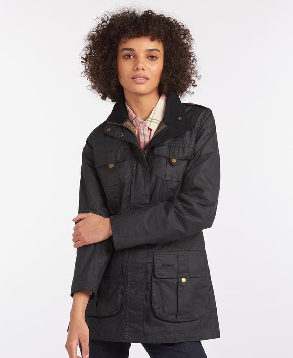 Barbour Defence Light Weight Waxed Jacket  - Navy