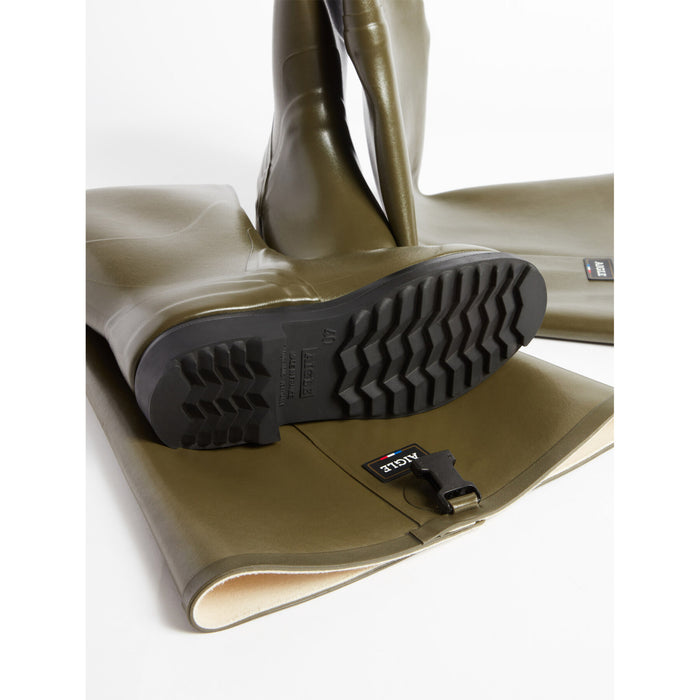 Aigle Truite Thigh Waders - Kaki