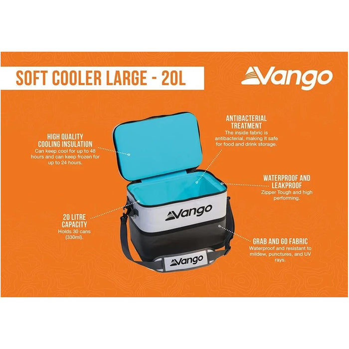 Vango Soft Cooler Large   Cool Grey 20 Litre