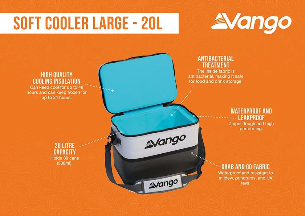Vango Soft Cooler Large   Cool Grey 20 Litre