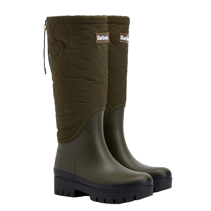 Barbour Marnie Quilted Tall Ladies Wellington Boots - Green