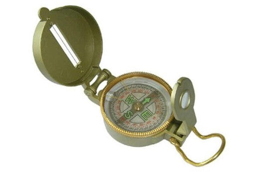 Golden Aluminum Lensatic Compass  33149