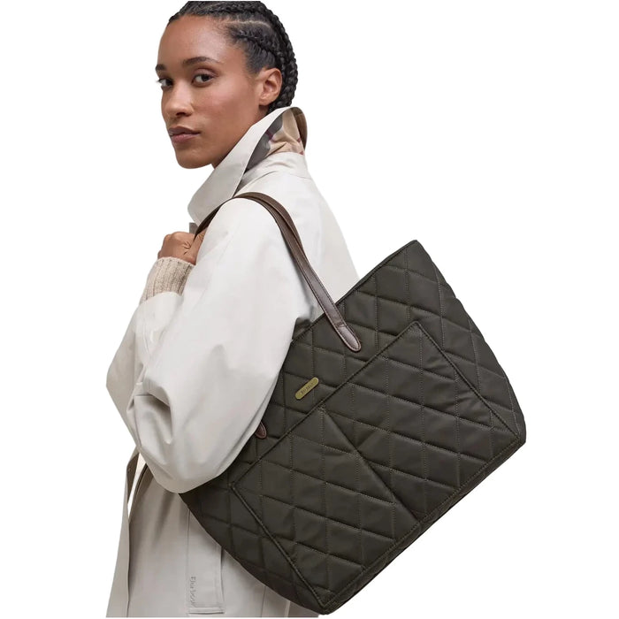 Barbour Quilted Tote Bag - Olive
