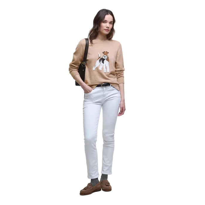 Barbour Fareham Crew Neck Jumper - Pale Carmel