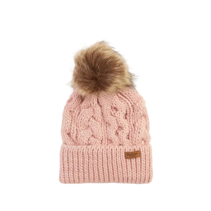 Barbour Penshaw Cable-Knit Beanie - Pink Blush